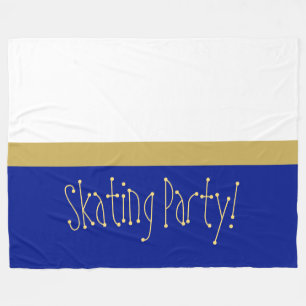 Couverture Polaire Fun Royal Bleu Bleu Bleu Bloc de couleur "PARTI DE