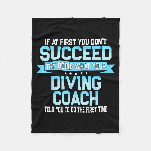 Couverture Polaire Fun Srt Coach Meme - Funny Diving Saying  (Devant)