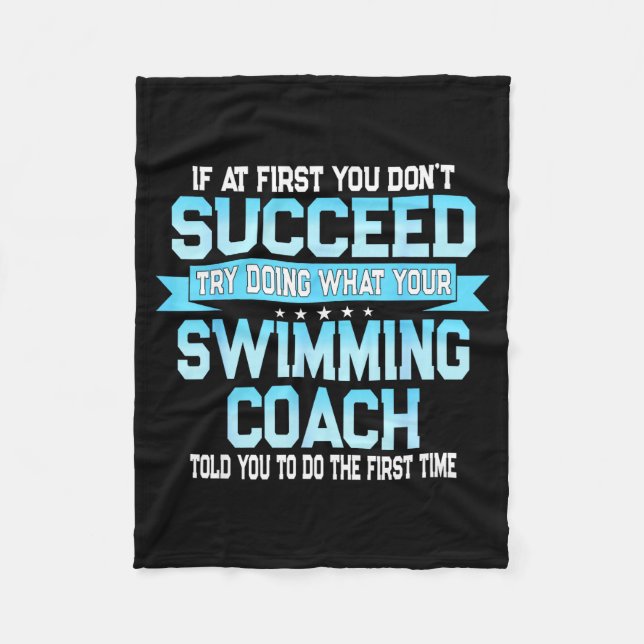 Couverture Polaire Fun Swimming Coach Meme - Funny Swimmer Saying  (Devant)