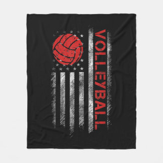 Couverture Polaire Fun Volleyball Design Pour Hommes Femmes USA Patri