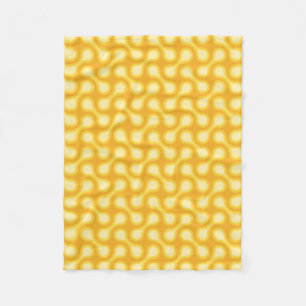 Couverture Polaire Funky 1970 Metaball Graphic Circle Barbell Jaune