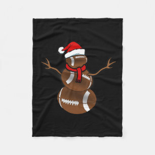 Couverture Polaire Funky Christmas Football Ball Père Noël Snowman