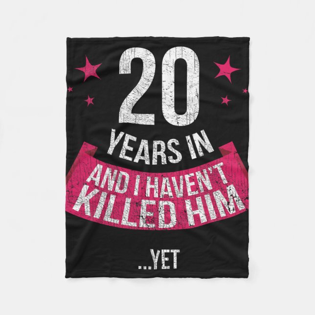 Couverture Polaire Funny 20e anniversaire de Mariage Femme T-shirt ca (Devant)