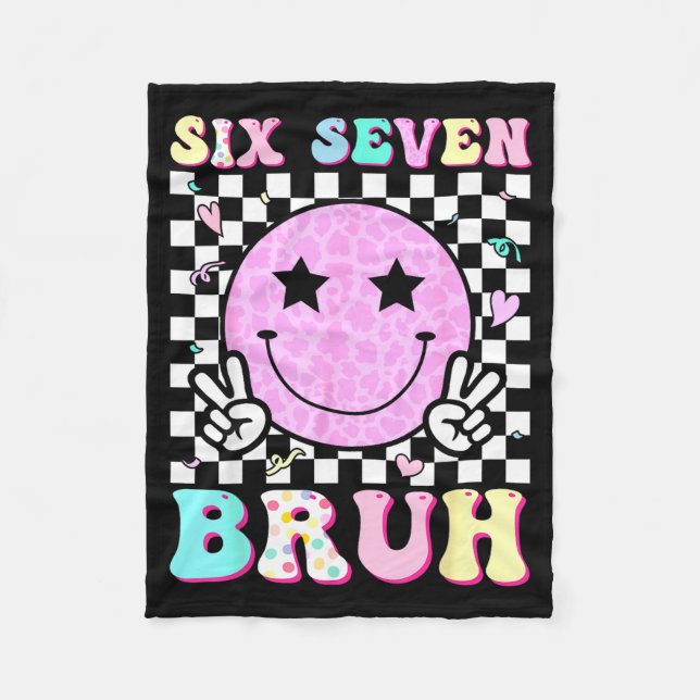 Couverture Polaire Funny 67 Meme Happy Face 6-7 Boys Kids Teens Six S (Devant)