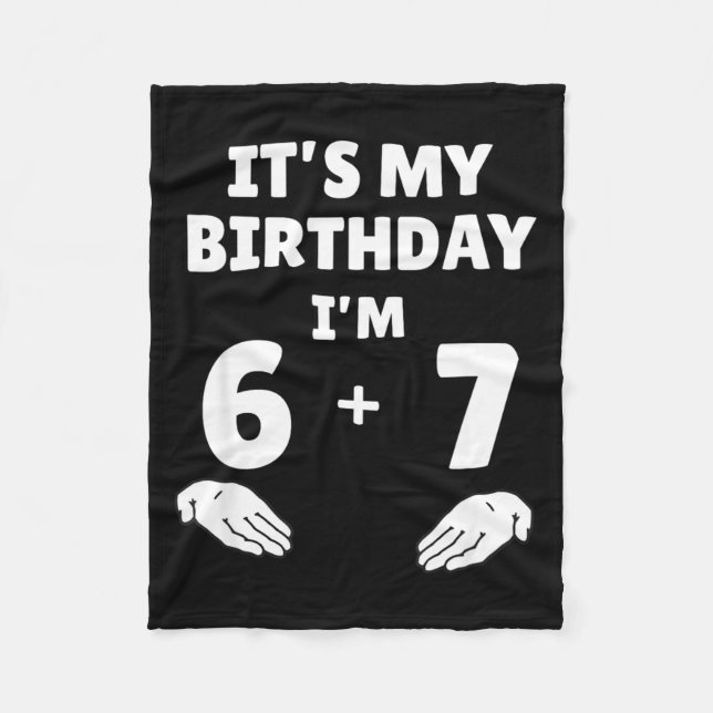 Couverture Polaire Funny 6 7 13th Birthday - 13th Birthday Six Seven  (Devant)