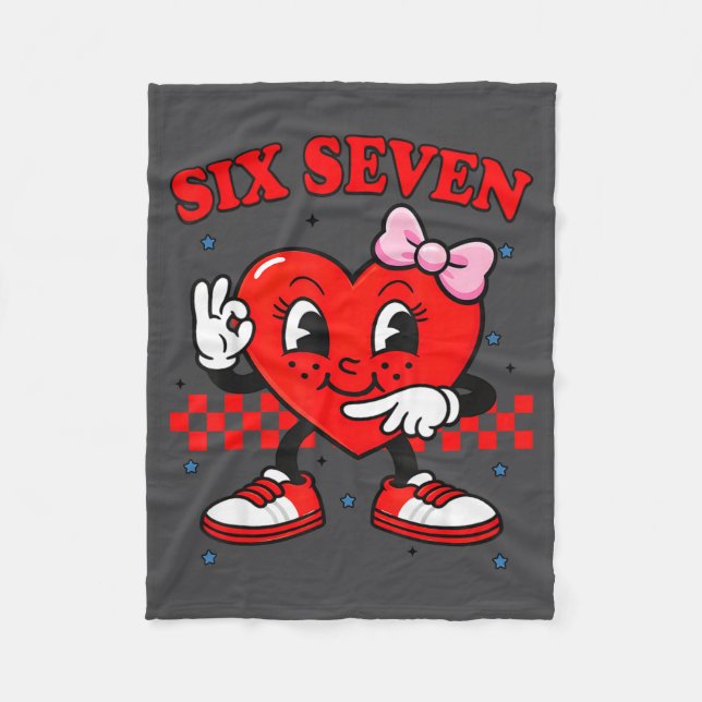 Couverture Polaire Funny 6 7 Meme Heart Six Seven 67 Valentine Couple (Devant)