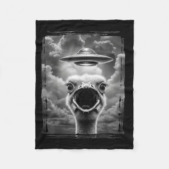 Couverture Polaire Funny Alien Turkey Ufo Selfie Thanksgiving Meme  (Devant)