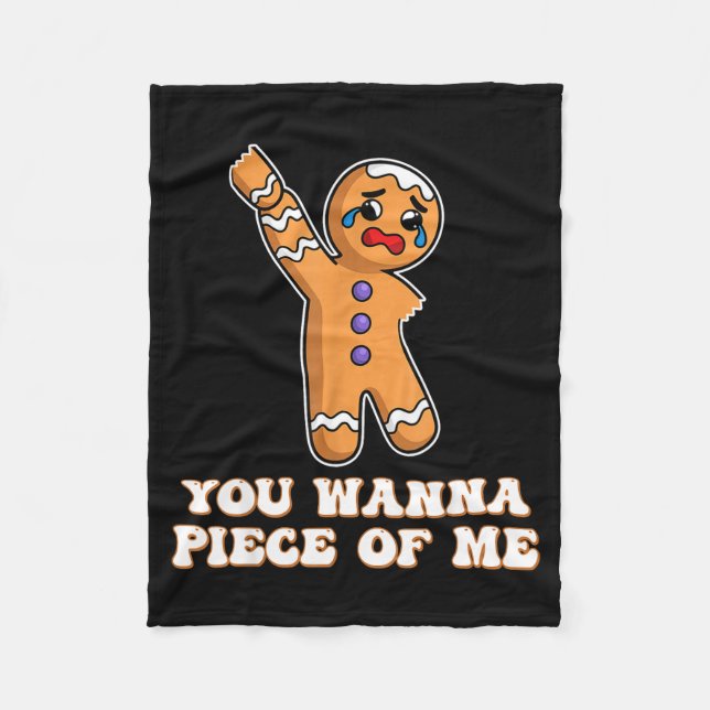 Couverture Polaire Funny Angry Gingerbread Man You W Ece Of Me  (Devant)