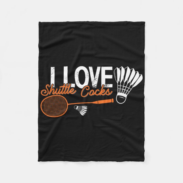 Couverture Polaire Funny Badminton Humour Smash Shuttle Birdie Sport  (Devant)
