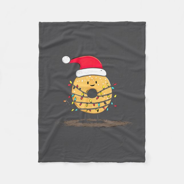 Couverture Polaire Funny Bagel Christmas Graphics Lights Lover  (Devant)