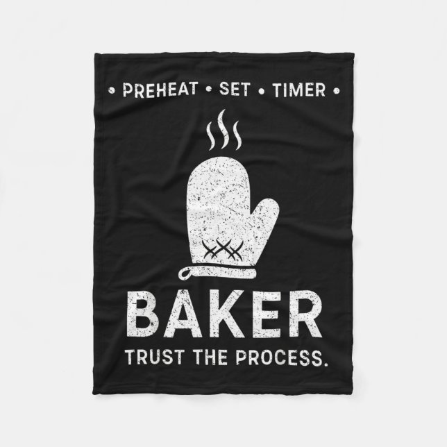 Couverture Polaire Funny Baker Trust The Process Baking Motivation  (Devant)