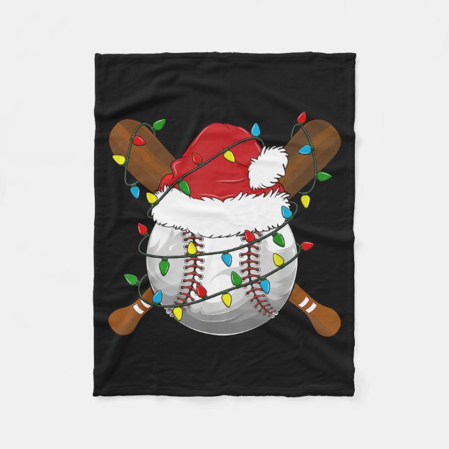 Couverture Polaire Funny Baseball Christmas Matching Family Pajamas X (Devant)