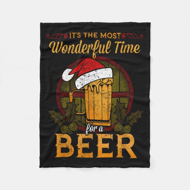 Couverture Polaire Funny Beer Christmas Shirt Holiday Most Wonderful  (Devant)