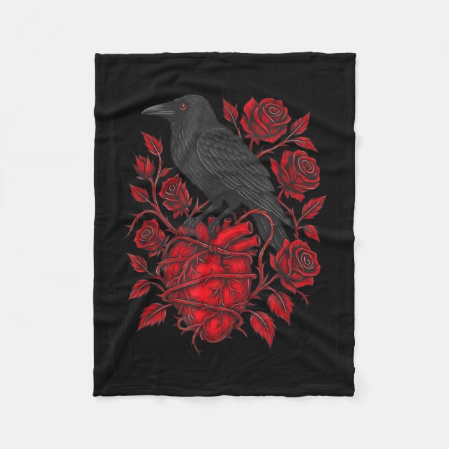 Couverture Polaire Funny Black Bird F-caw-f Anti Valentines Day Singl (Devant)