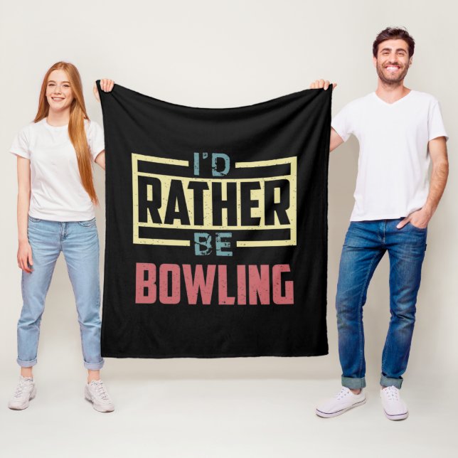 Couverture Polaire Funny Bowling word art  (En situation)