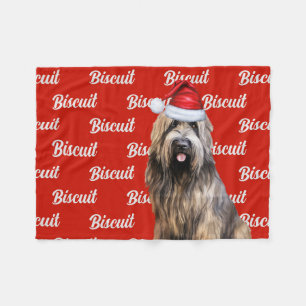 Couverture Polaire Funny Briard Shepherd Chien Nom du chien Motif Noë