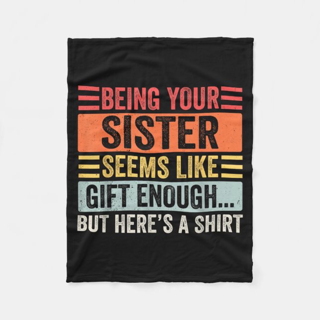 Couverture Polaire Funny Brother Sarcastic Sibling Humor Quote From S (Devant)