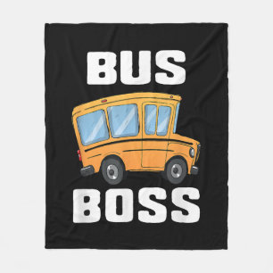 Couverture Polaire Funny Bus Boss School Bus Driver