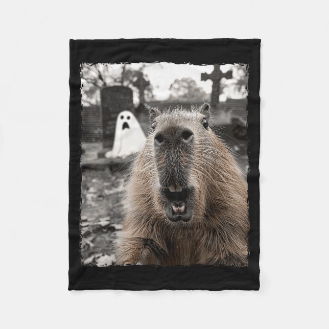 Couverture Polaire Funny Capybara Halloween Costume  (Devant)
