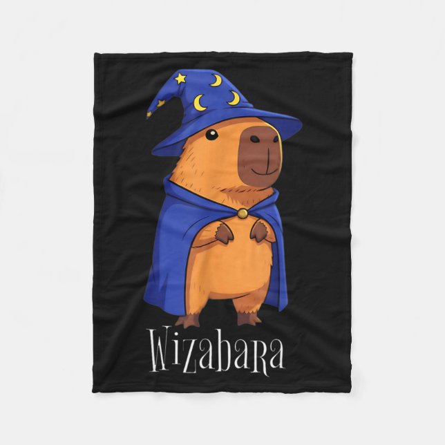 Couverture Polaire Funny Capybara Wizard Costume Wizabara Graphic Kid (Devant)