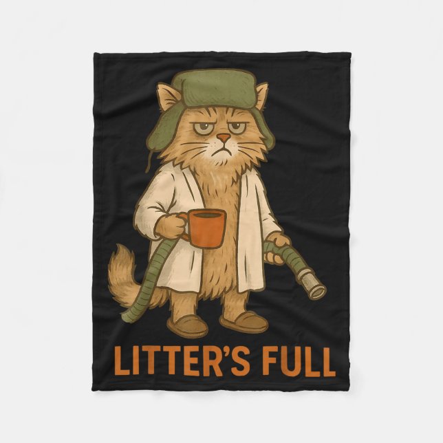 Couverture Polaire Funny Cat Litter's Full Christmas Cat Xmas Women M (Devant)