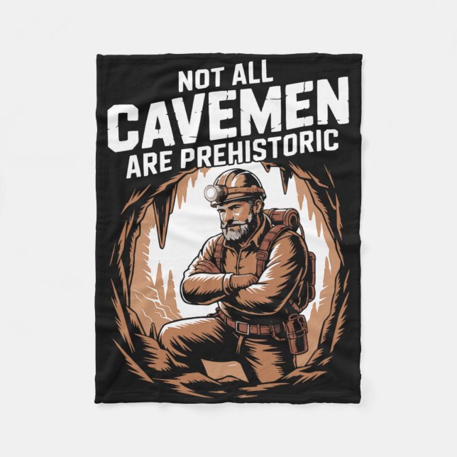 Couverture Polaire Funny Caving Spelunking Potholing Climbing Rescue  (Devant)