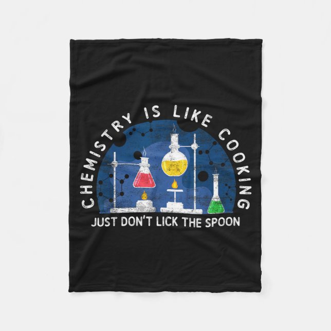 Couverture Polaire Funny Chemist Chemistry Is Like Cooking Science Ne (Devant)
