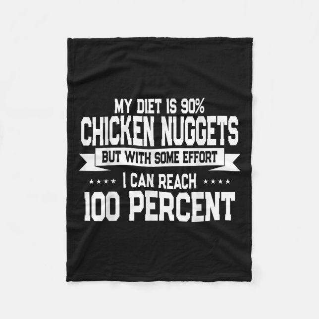 Couverture Polaire Funny Chicken Nugget Lover Quote New Years Resolut (Devant)