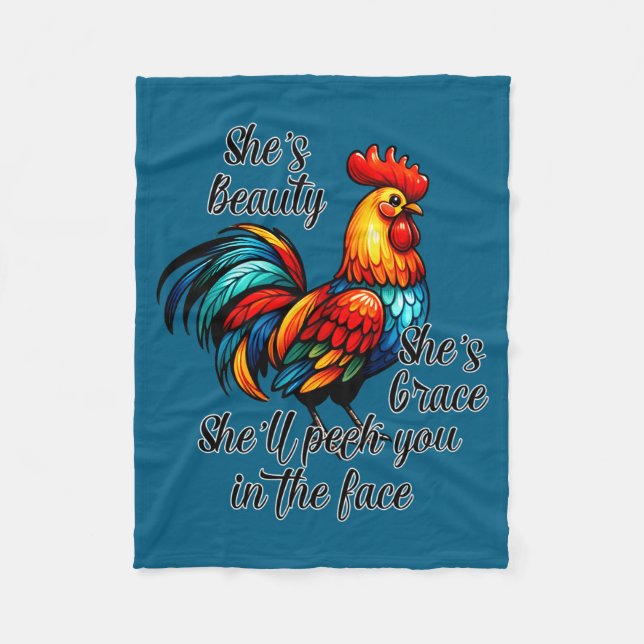Couverture Polaire Funny Chicken Quote  (Devant)
