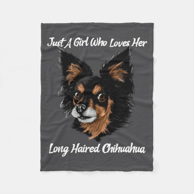 Couverture Polaire Funny Chihuahua Just A Girl  (Devant)