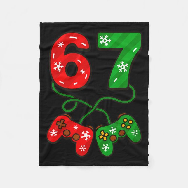Couverture Polaire Funny Christmas 67 Meme Six Seven Video Games Game (Devant)