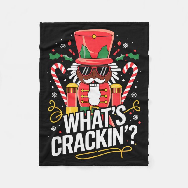 Couverture Polaire Funny Christmas African American Nutcracker Men Wo (Devant)