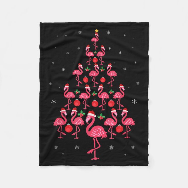 Couverture Polaire Funny Christmas Nk Flamingo Tree Holiday Gift Bird (Devant)