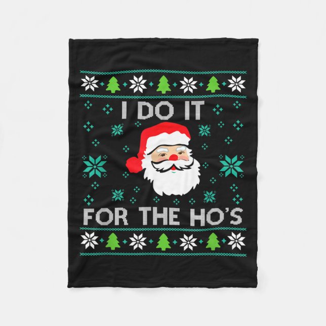 Couverture Polaire Funny Christmas Xmas Inappropriate Santa I Do It F (Devant)