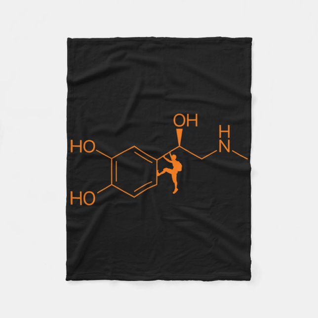 Couverture Polaire Funny Climbing Adrenaline Formula, Rock Climber  (Devant)