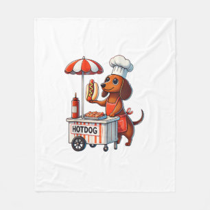 Couverture Polaire Funny Dachshund Chien Weenie Saucisse Hotdog Sandw