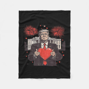 Couverture Polaire Funny Daddy's Home Trump Heart Maison Blanche Vale