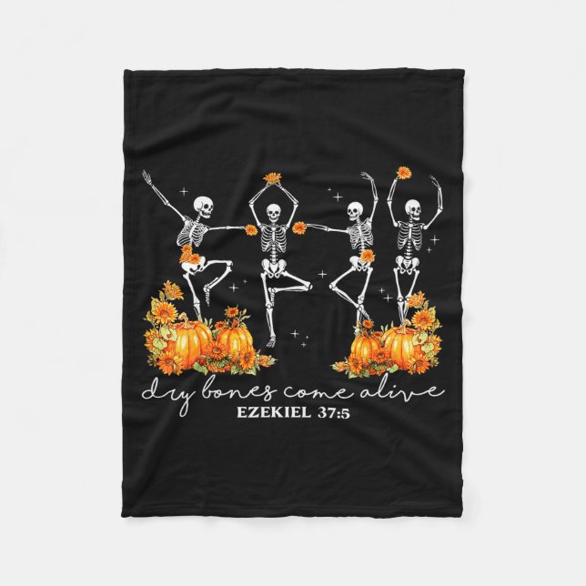 Couverture Polaire Funny Dancing Skeleton Dry Bones Come Alive Hallow (Devant)