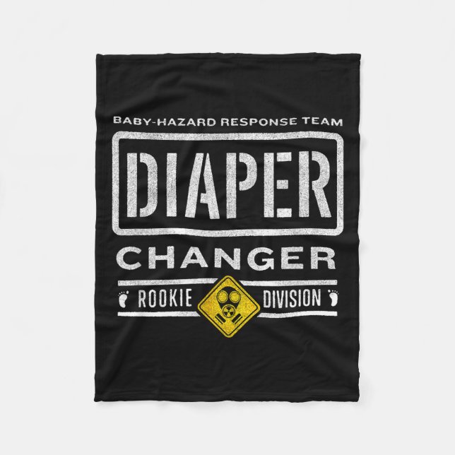Couverture Polaire Funny Diaper Changer Duty - Expecting Baby New Dad (Devant)