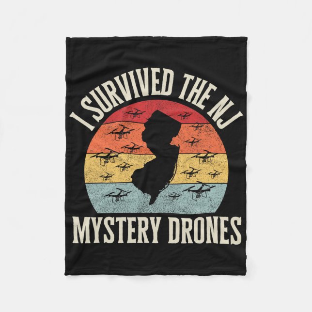 Couverture Polaire Funny Drone Lover I Survived The New Jersey Myster (Devant)