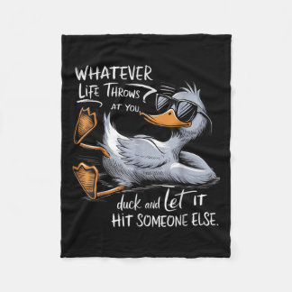 Couverture Polaire Funny Duck Shirt Drôle Citation Tee - shirts Graph