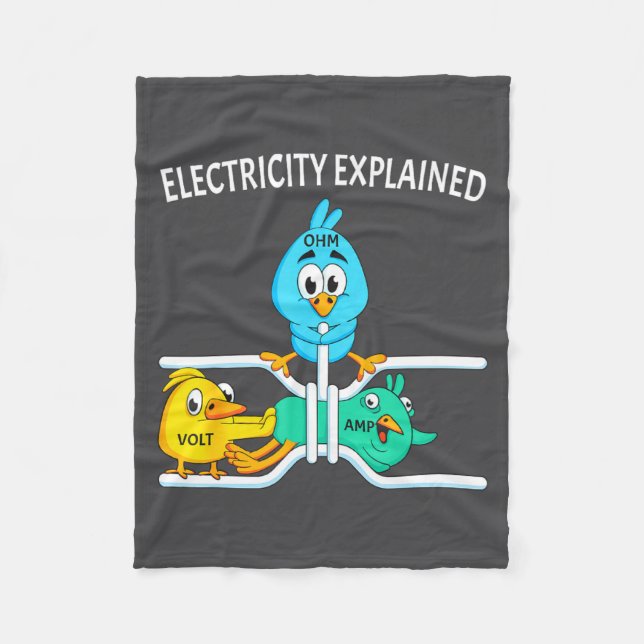 Couverture Polaire Funny Electrician For Men Women Electricity Engine (Devant)