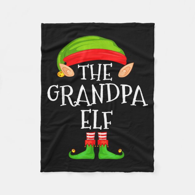 Couverture Polaire Funny Elf Family Christmas Grandpa Elf Sweater Mat (Devant)