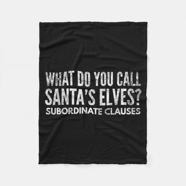 Couverture Polaire Funny Englieacher About Grammar And Christmas  (Devant)
