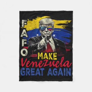 Couverture Polaire Funny Fafo Trump Venezuela Great Again 