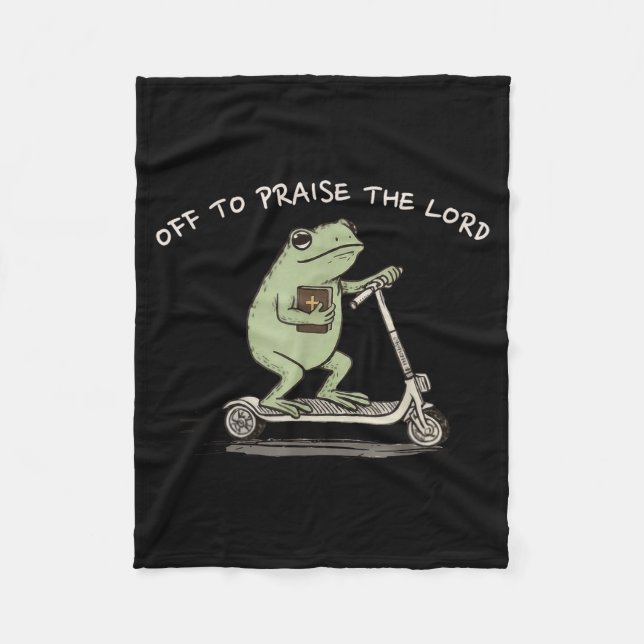 Couverture Polaire Funny Frog Off To Praise The Lord Christian Scoote (Devant)