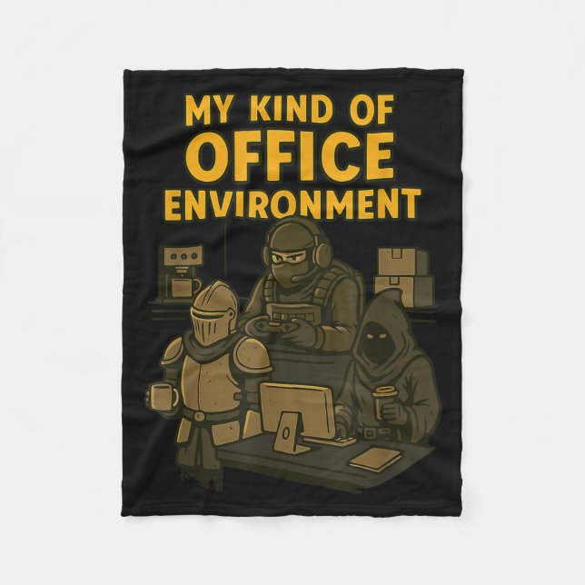 Couverture Polaire Funny Gamer Office Work Sarcasm Gamer Nerd Office  (Devant)