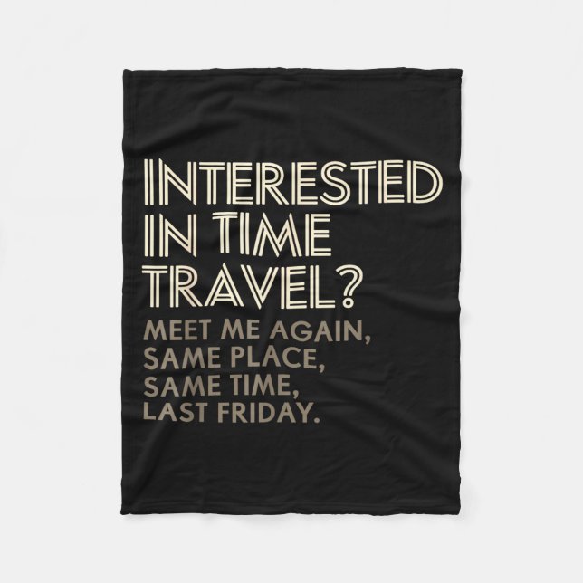 Couverture Polaire Funny Geek Gift Time Travel Paradox  (Devant)