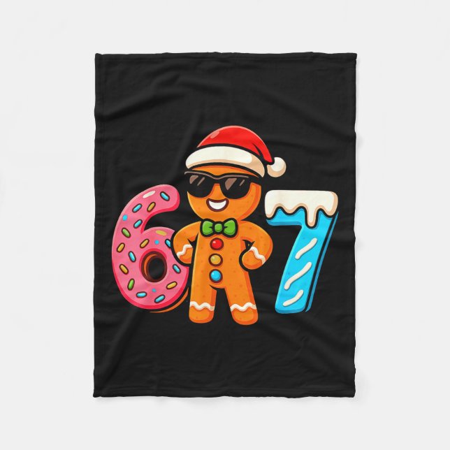 Couverture Polaire Funny Gingerbread Six Seven 67 Ice Cream Drip Chri (Devant)