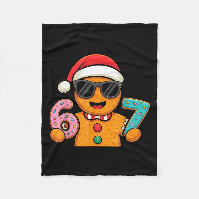 Couverture Polaire Funny Gingerbread Six Seven 67 Ice Cream Drip Chri (Devant)
